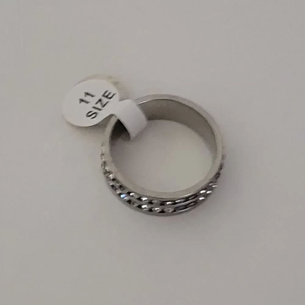 Men's Stainless Steel CZ Size 11.5 Ring